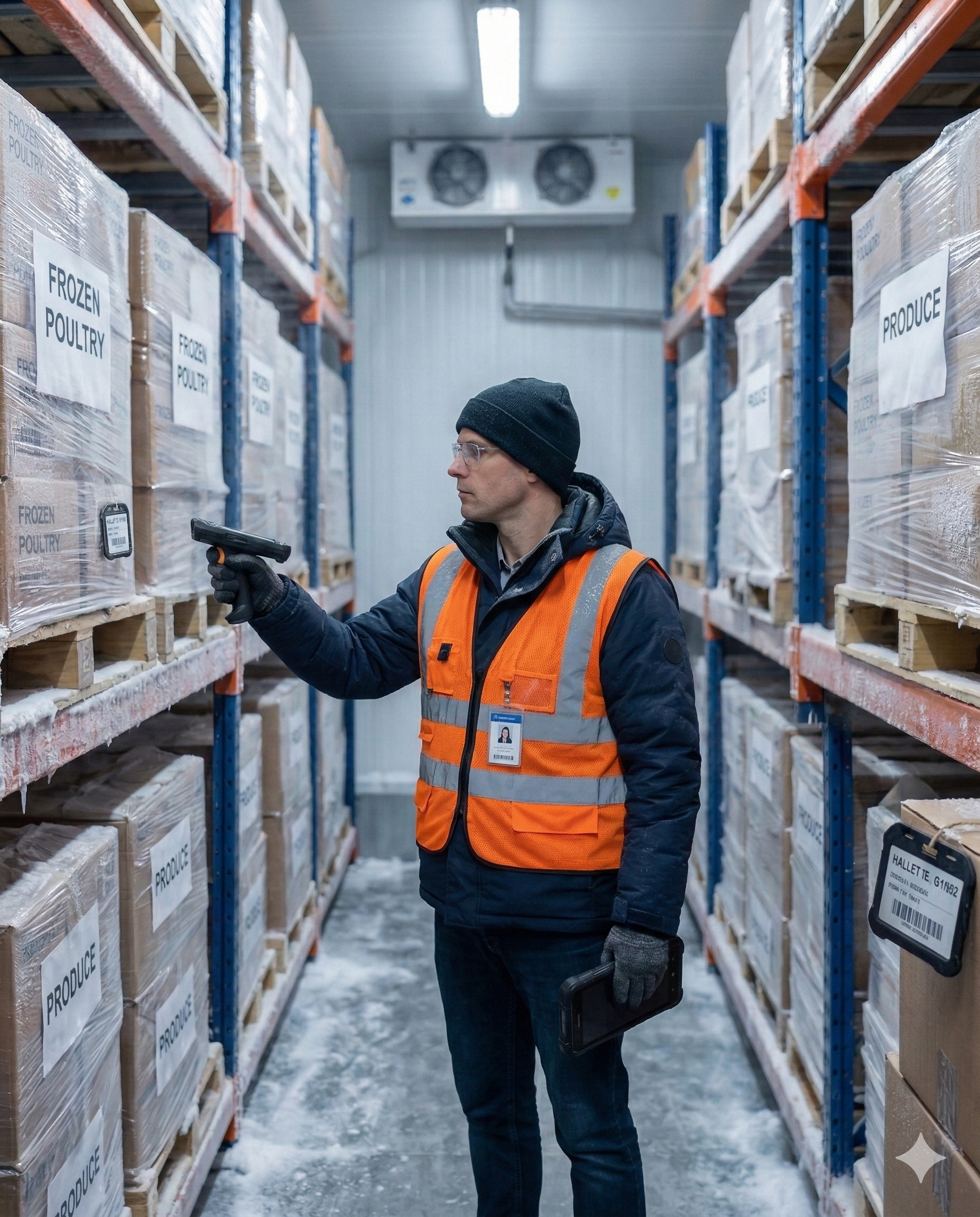 Cold storage warehouse operator managing frozen stock with Fast WMS